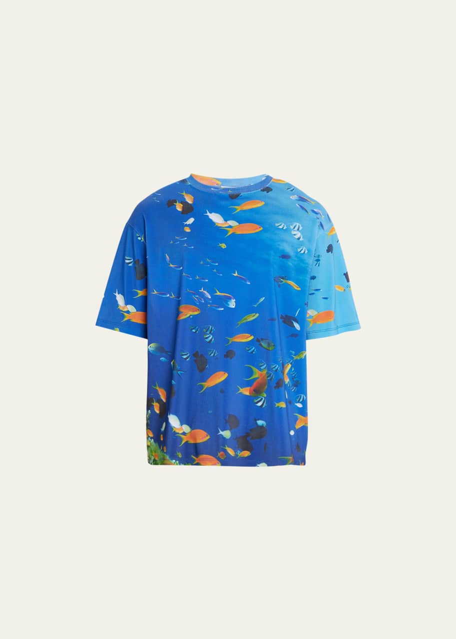 LOEWE アクアリウム　Tシャツ　ロゴ　M Loewe Men's Aquarium-Print T-Shirt - Bergdorf Goodman