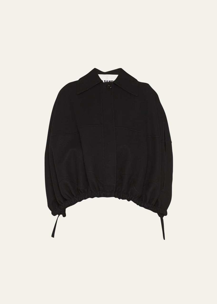 Jil Sander Drawstring Cropped Cashmere Cape - Bergdorf Goodman