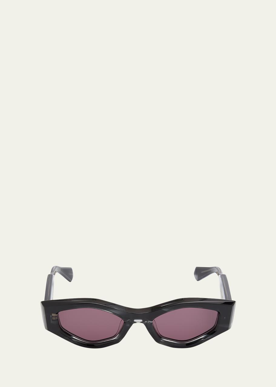 Valentino Garavani Tre Acetate & Titanium Cat-Eye Sunglasses  display picture 2