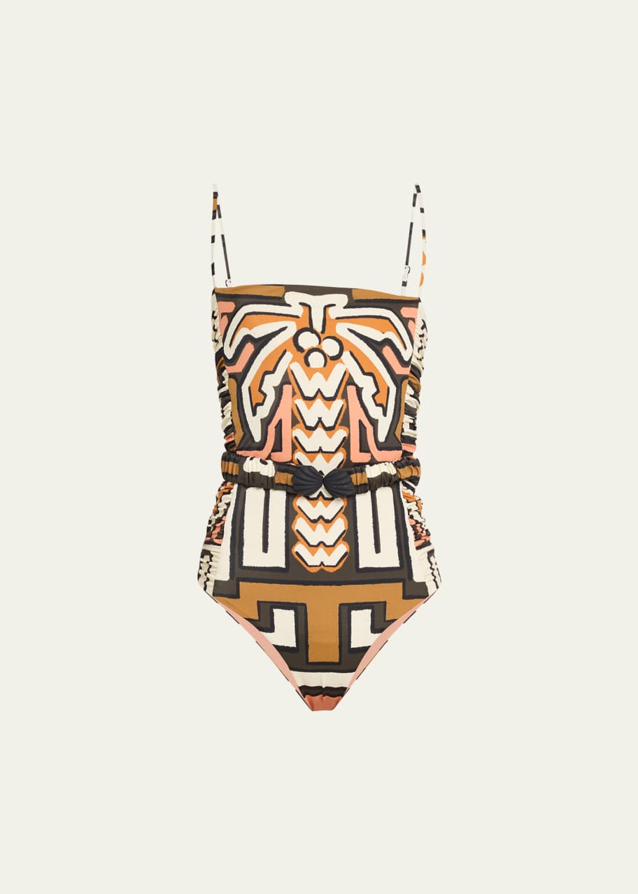 Johanna Ortiz Kuna Belted One Piece Swimsuit Bergdorf Goodman