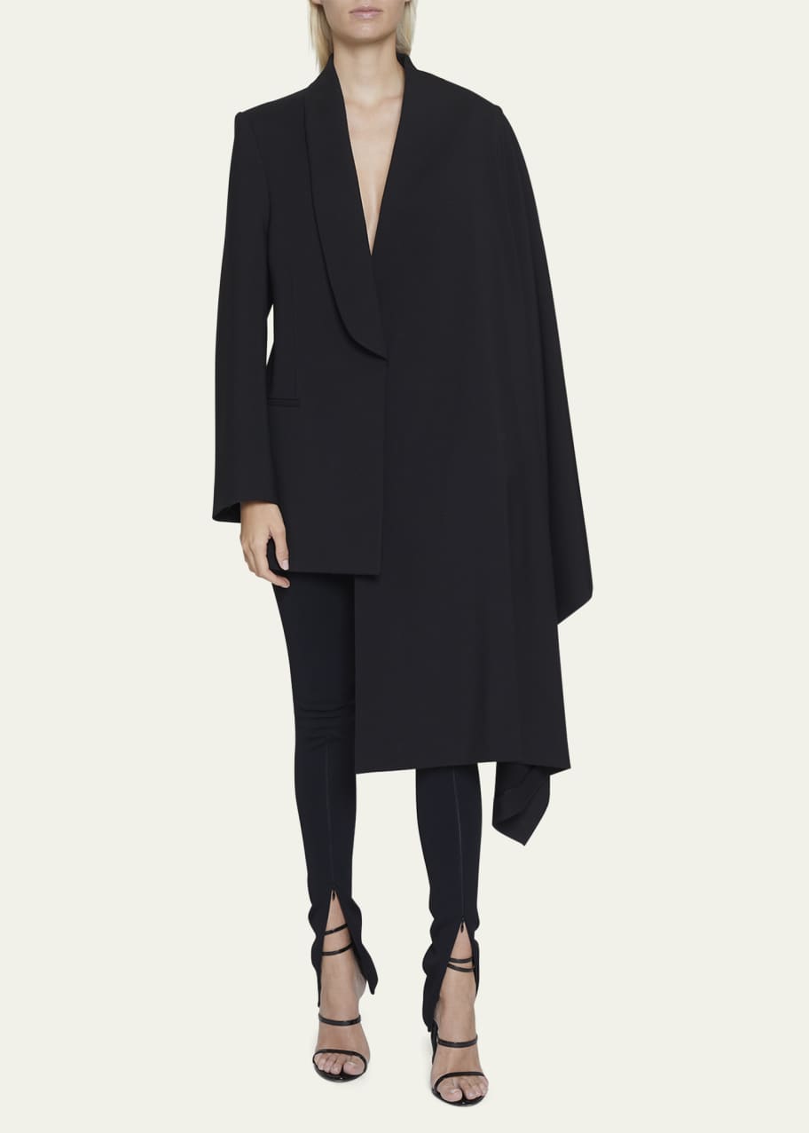 ALAIA Asymmetric Cape Jacket Bergdorf Goodman