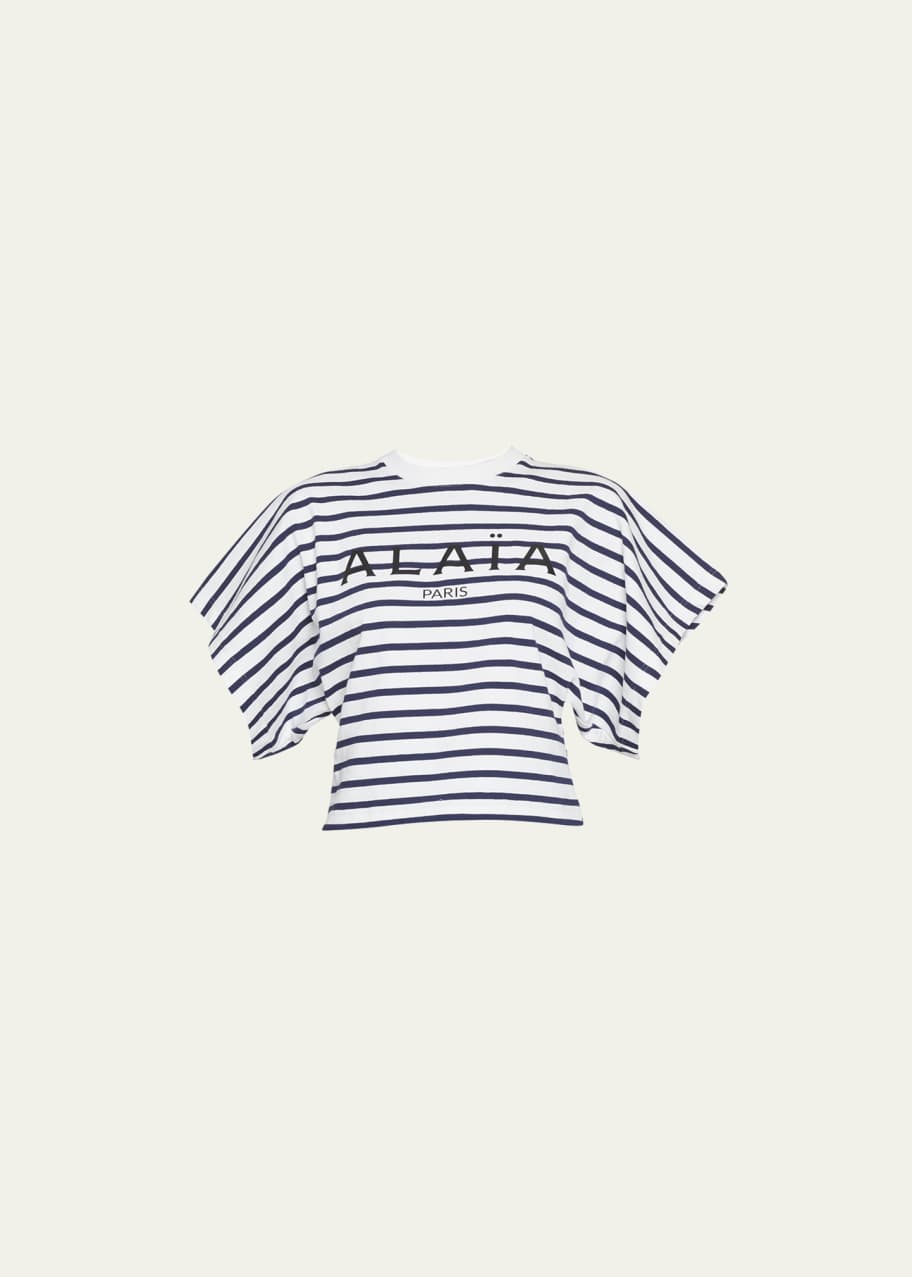 Stripe Logo Fitted T-Shirt, image size:912x1277