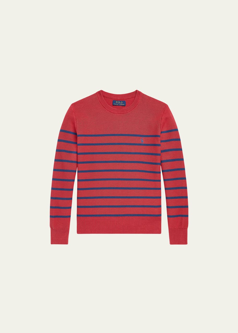 Striped Sweater Ralph Lauren Mens Knitwear Blue And White Sweater