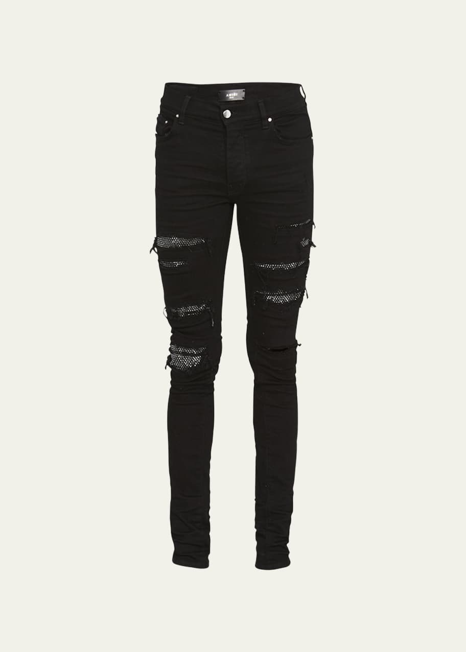 Amiri Men's Crystal Thrasher Skinny Jeans - Bergdorf Goodman