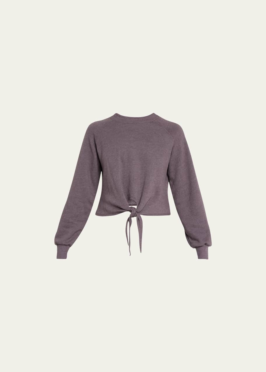 Tie clearance hem sweatshirt