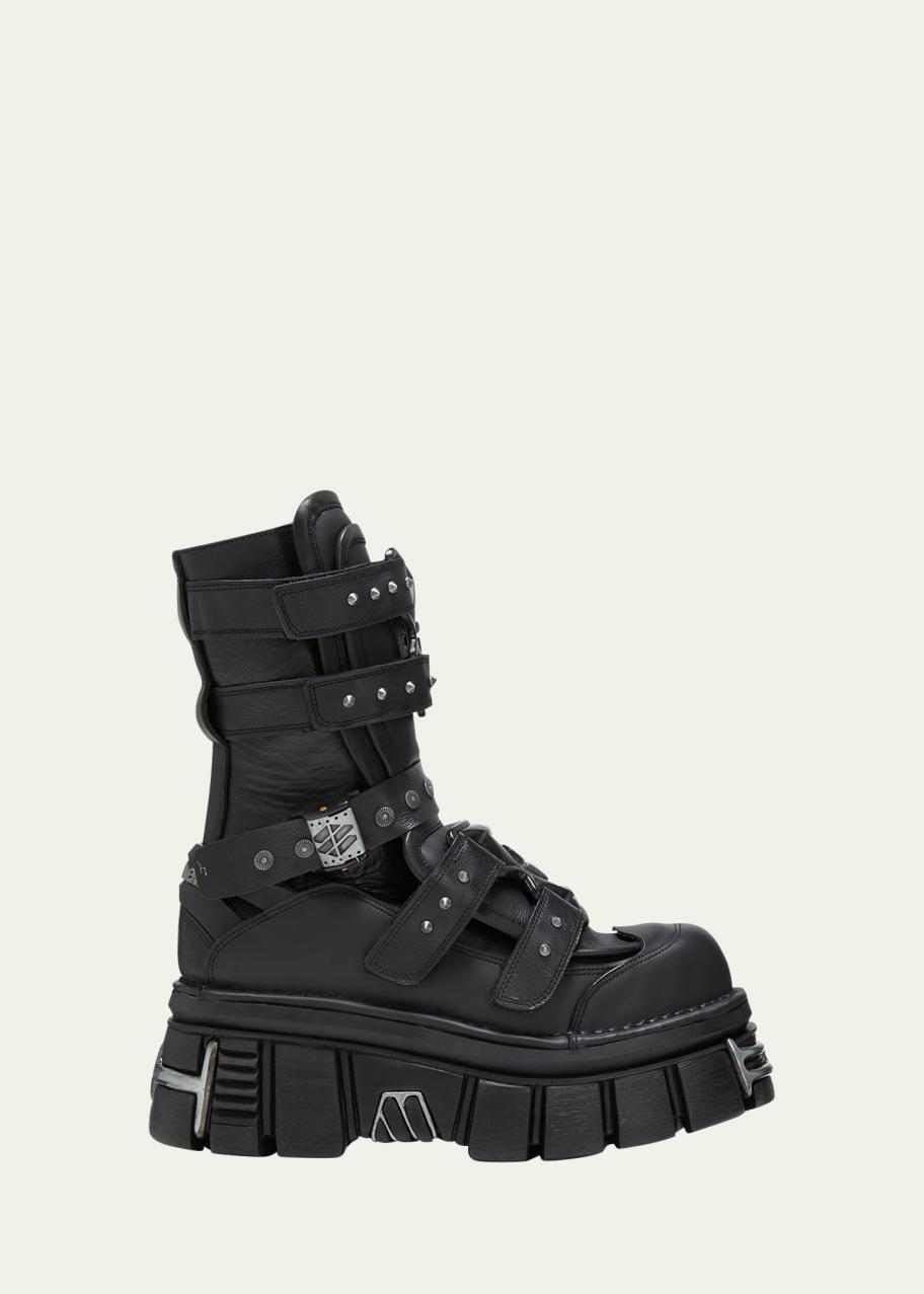 Vetements x New Rock Men's Gamer Embellished Platform Boots