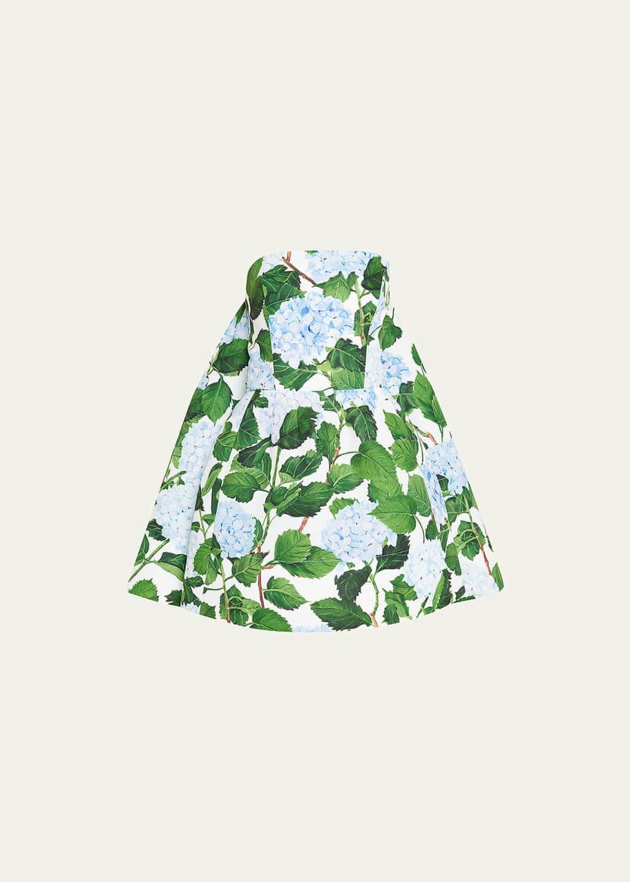 oscar de la renta hydrangea chiffon draped mini dress Inspired by nature and heightened by imagination, #odlrspring2023's Watteau  cape hydrangea cocktail dress radiates botanical elegance. Pre-order Oscar  de la Renta Spring 2023 at the link in bio