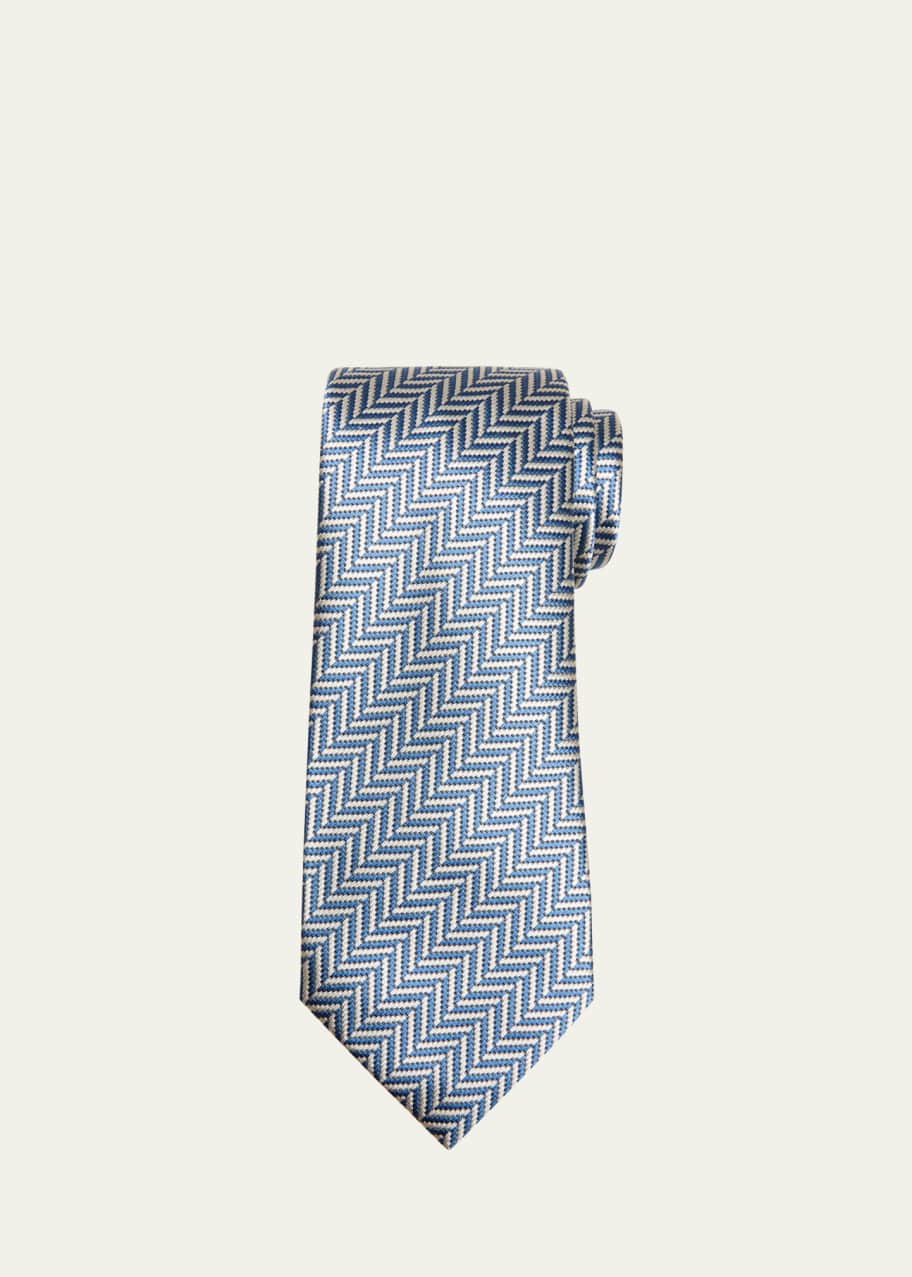 TOM FORD Men's Mulberry Silk Chevron Tie Bergdorf Goodman