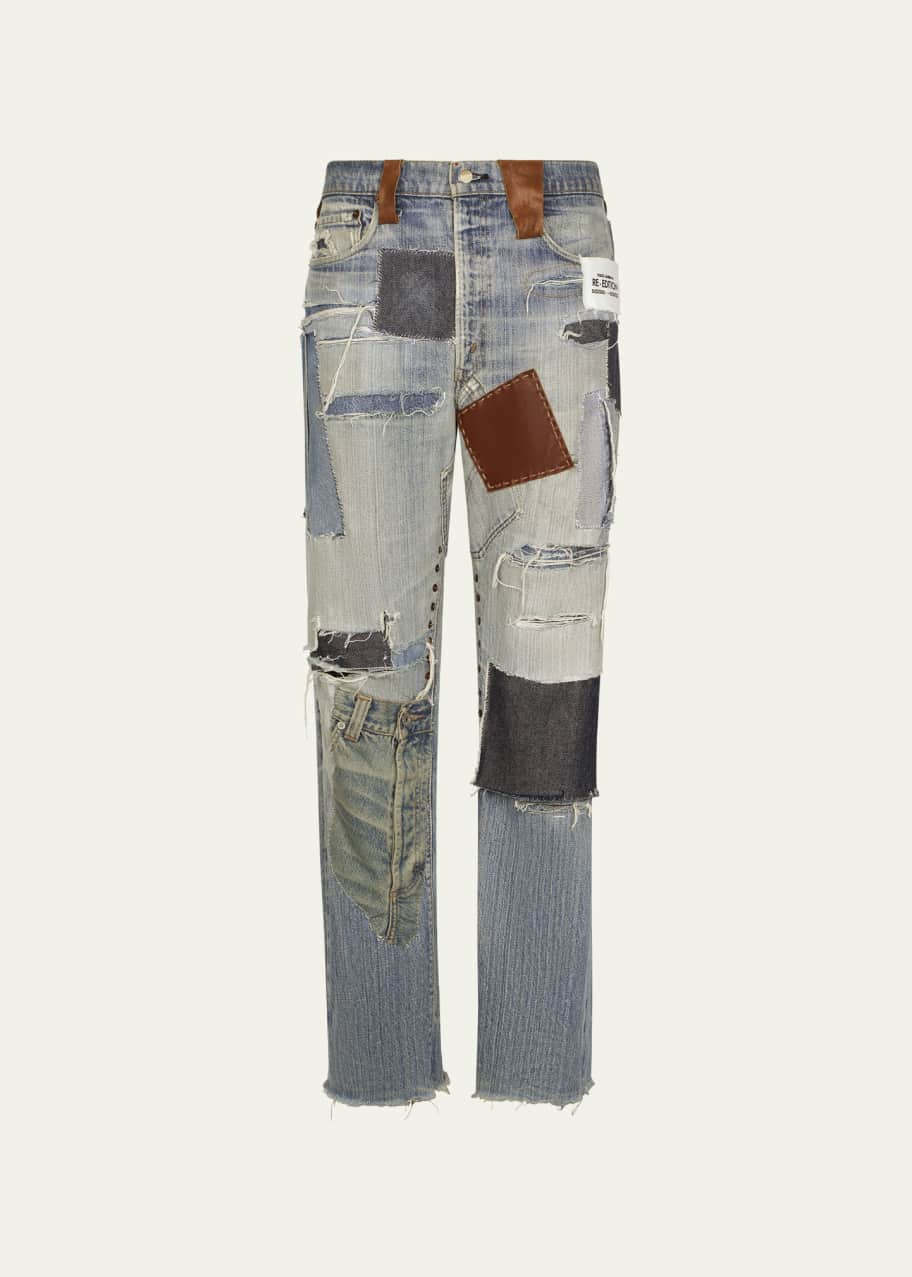 Dolce&Gabbana Men's Patchwork Denim Jeans - Bergdorf Goodman