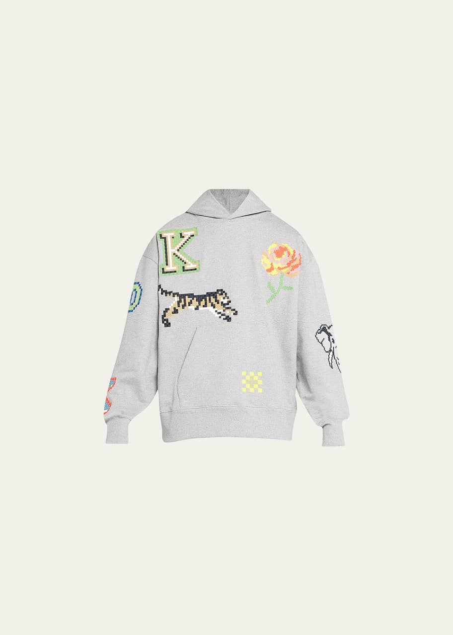 Off-White Men's Oversized Logo-Embroidered Hoodie