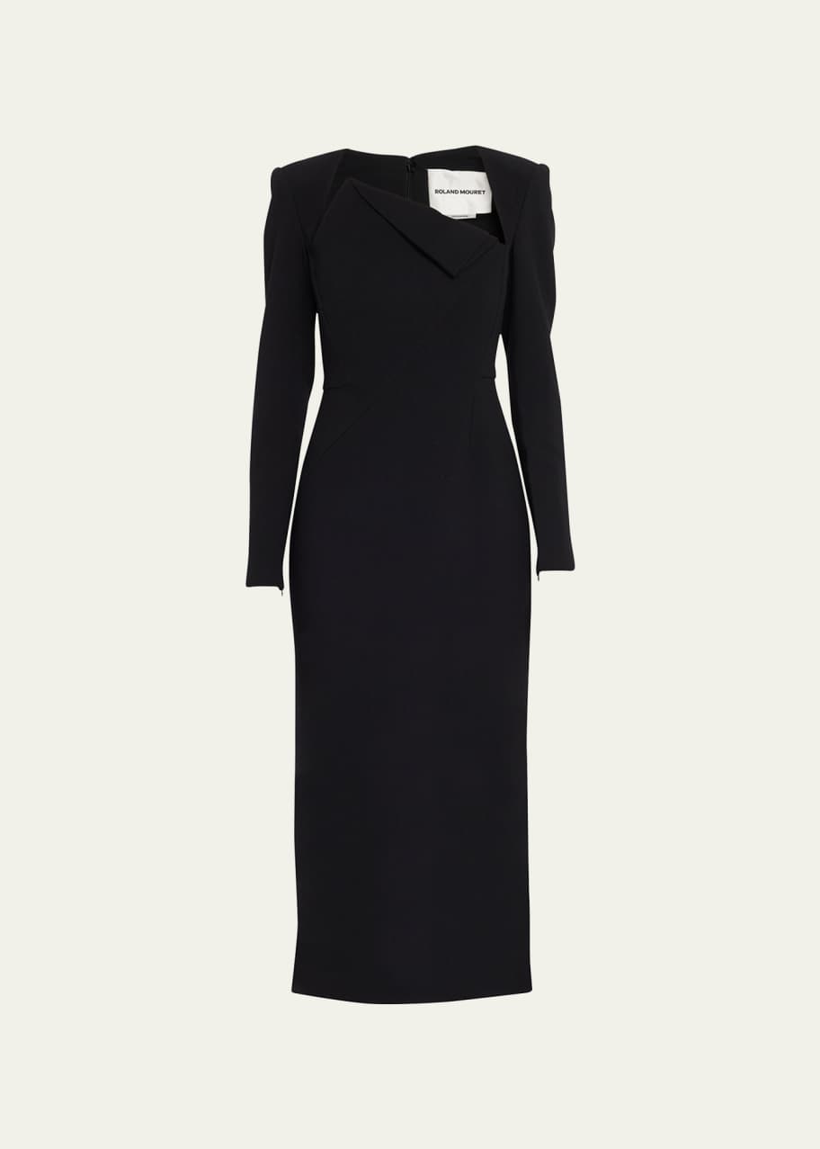 Roland Mouret Asymmetric Midi Dress - Bergdorf Goodman