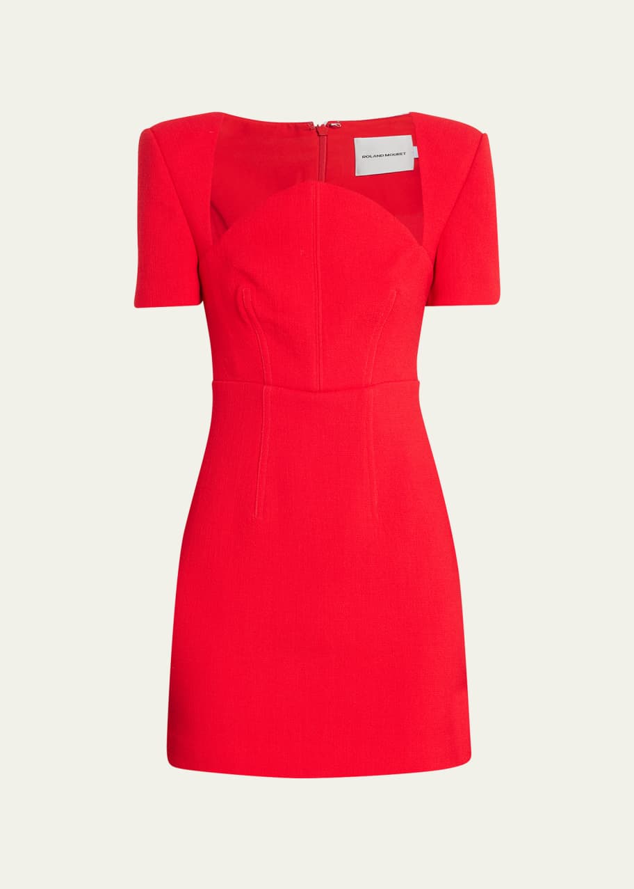 knee length dresses for ladies Mini Velour Dress Roland Mouret main image 0