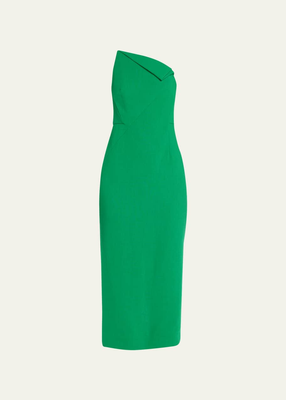 roland mouret green dress ROLAND MOURET Green Corset Inspired Cady Mini Dress UK 6 – Reliked main image 0