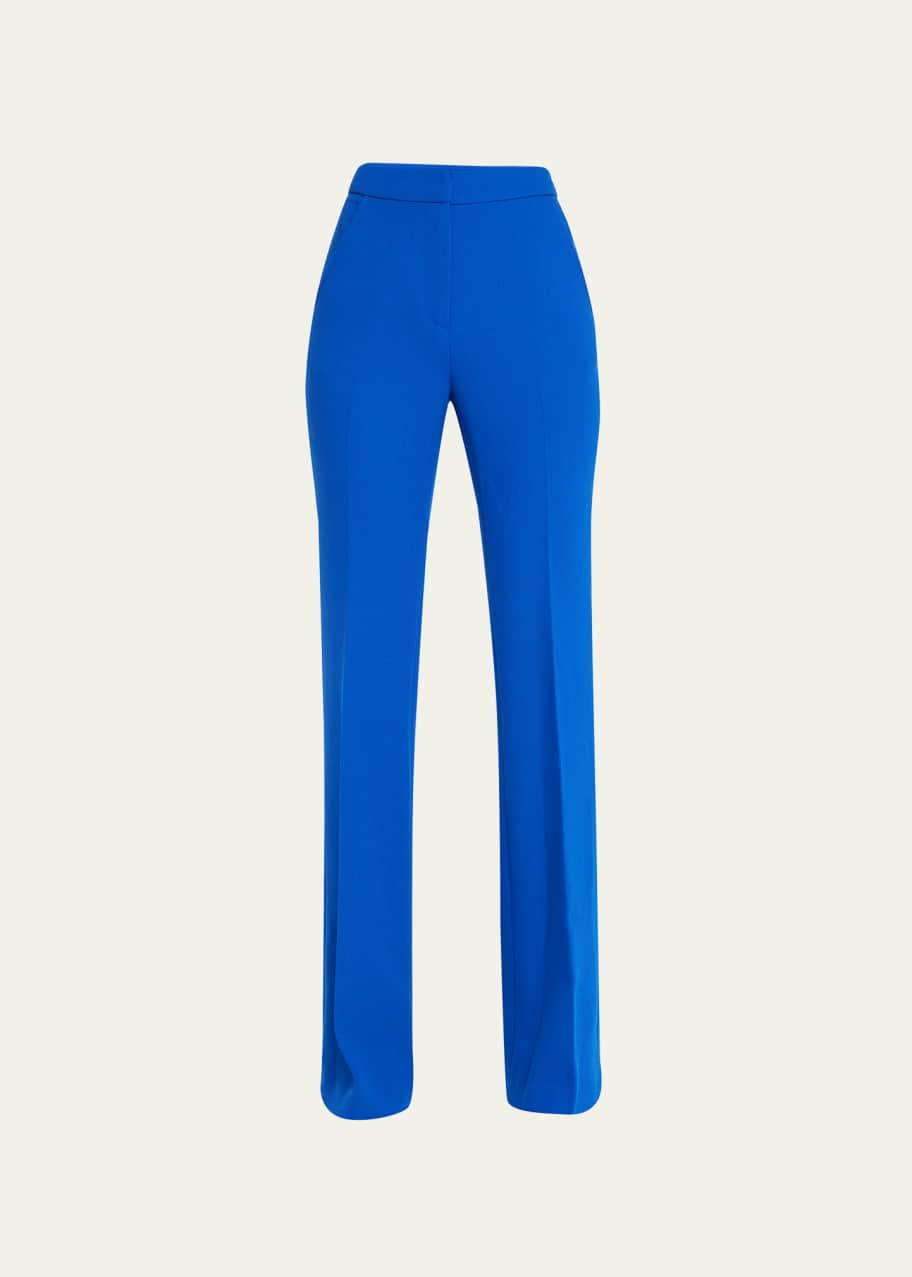 Sergio Hudson Classic Flare Crepe Pants Bergdorf Goodman