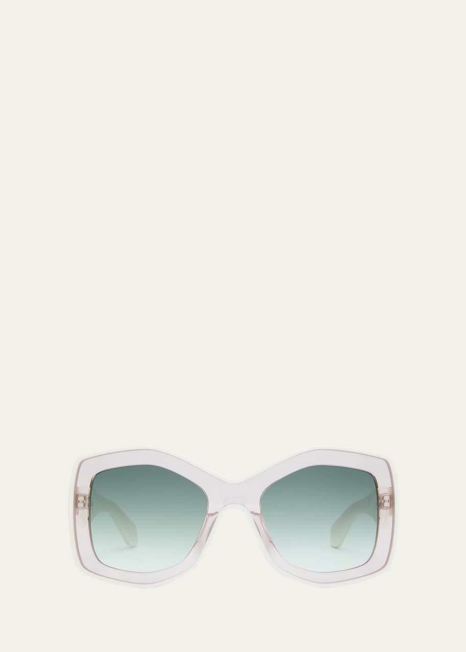 Image 1 of 1: Two-Tone Acetate Butterfly Sunglasses