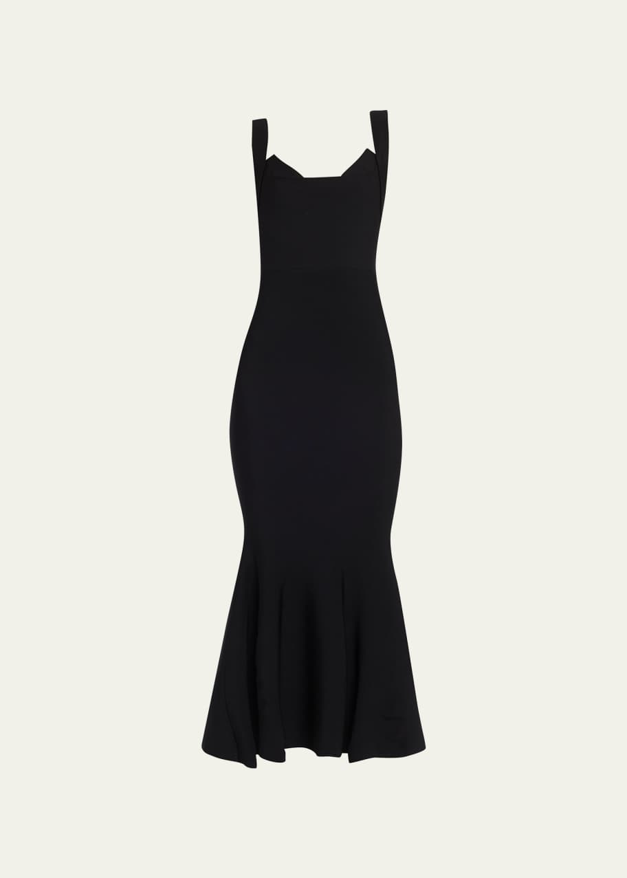 Roland Mouret Knit Maxi Dress with Folded Front - Bergdorf Goodman