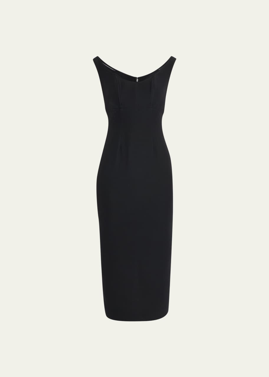 Roland Mouret Off-Shoulder Silk Midi Dress with Corset Boning - Bergdorf  Goodman