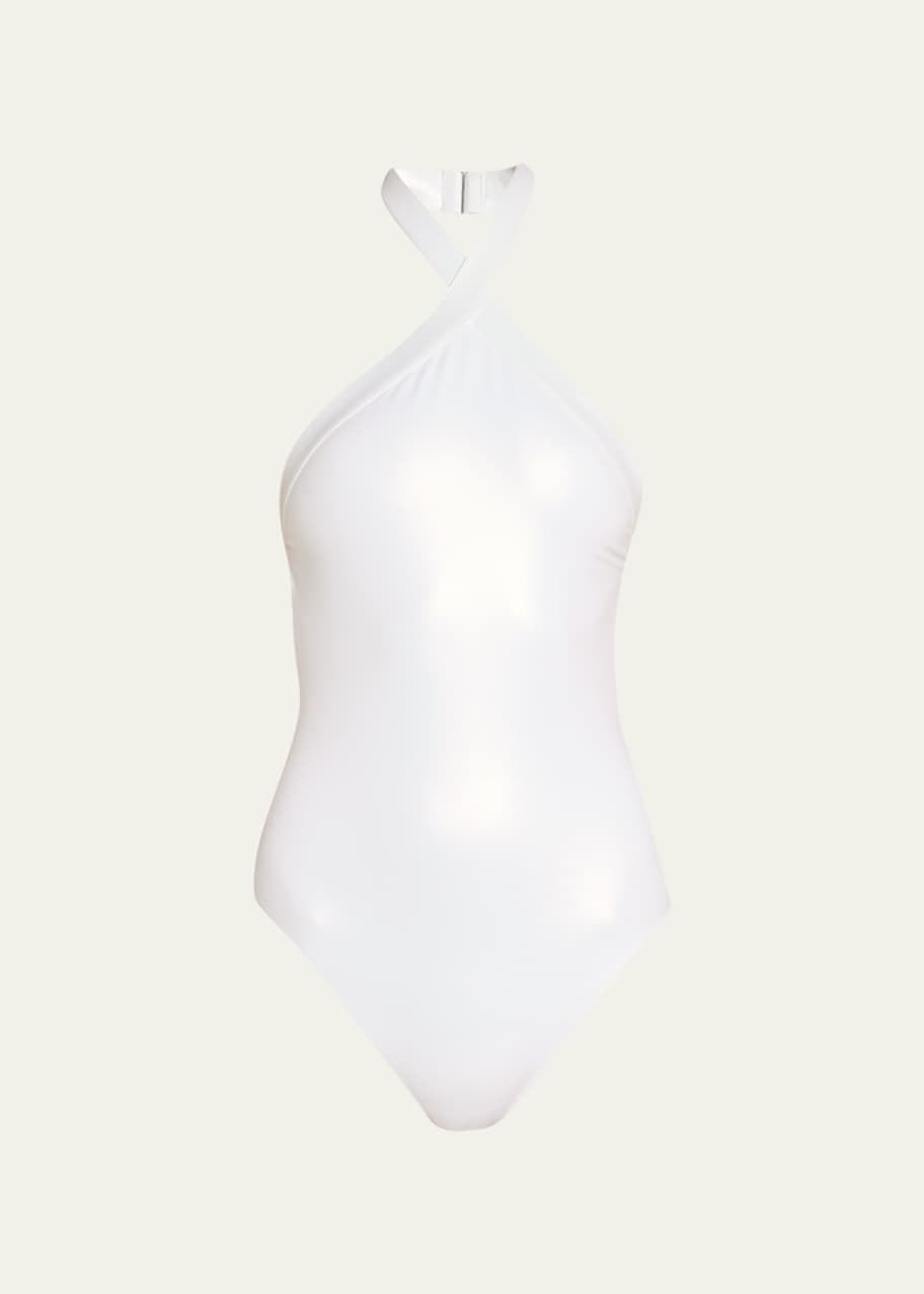 ALAIA Halter One-Piece Swimsuit - Bergdorf Goodman
