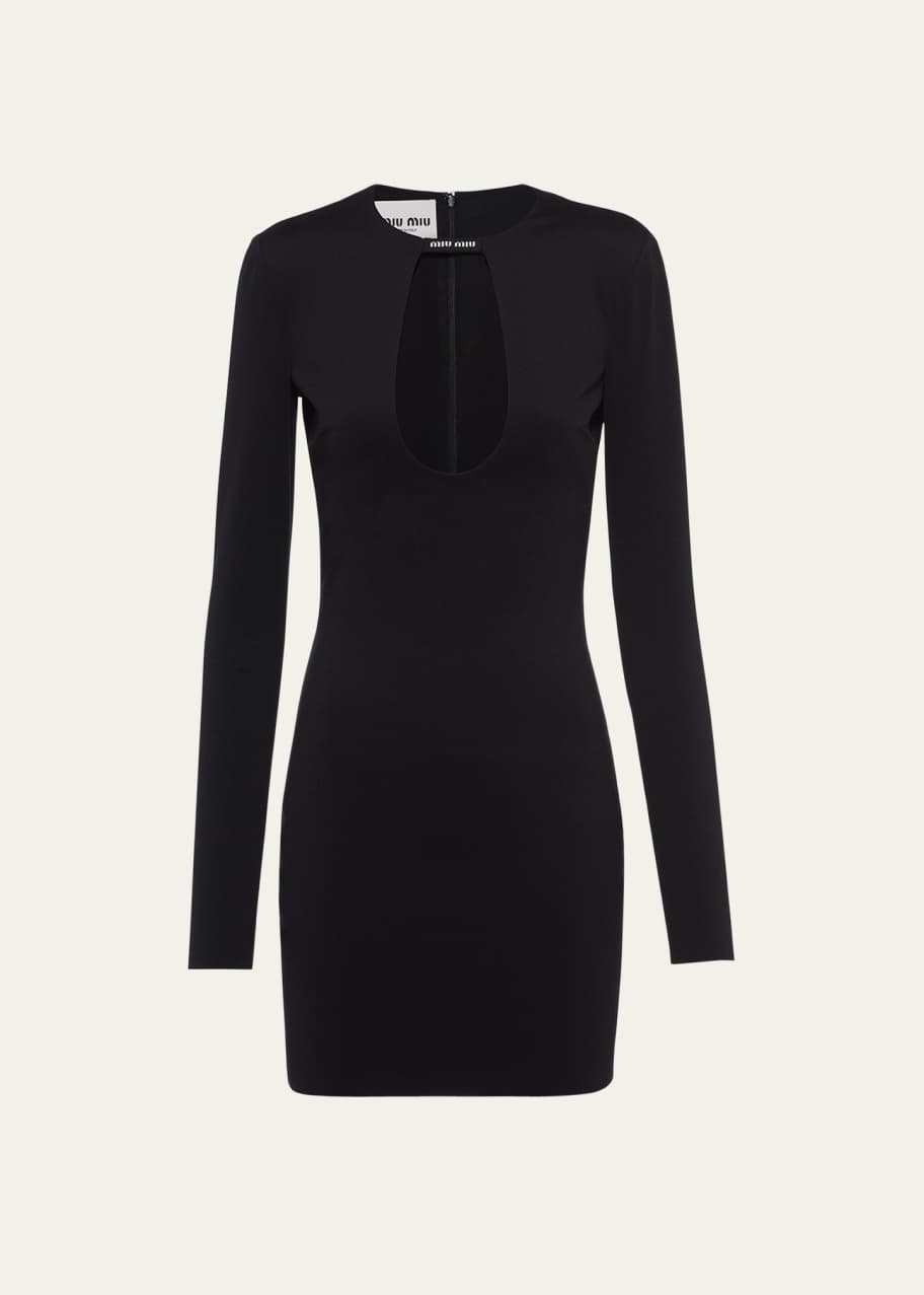 miu miu bodycon dress Miu Miu Keyhole Body-Con Mini Dress