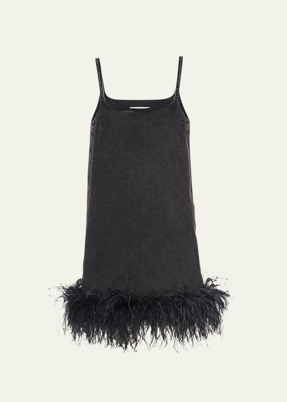 Miu miu feather dress discount