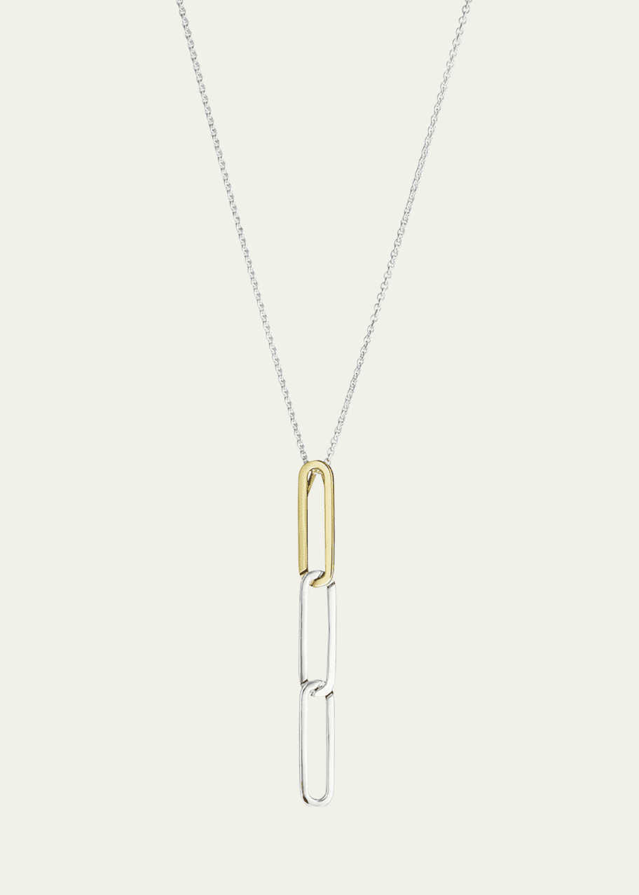 Image 1 of 1: Men's The Breath Two-Tone 3-Link Pendant Necklace