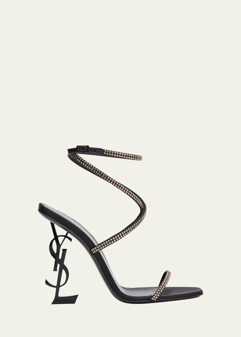 Image 1 of 1: Opyum YSL Strass Ankle-Strap Sandals