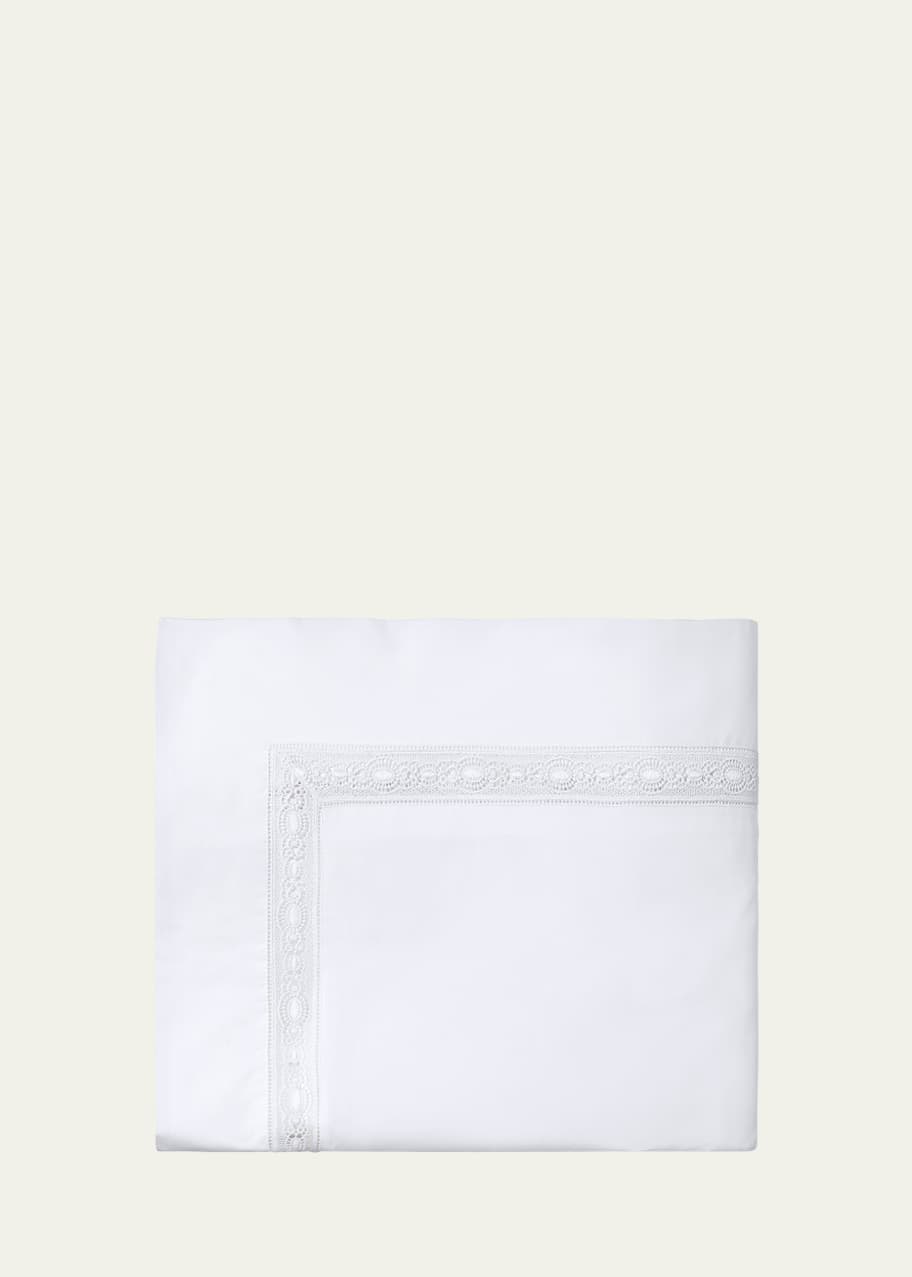 Image 1 of 1: Sferra Giza 45 Lace Queen Duvet Cover