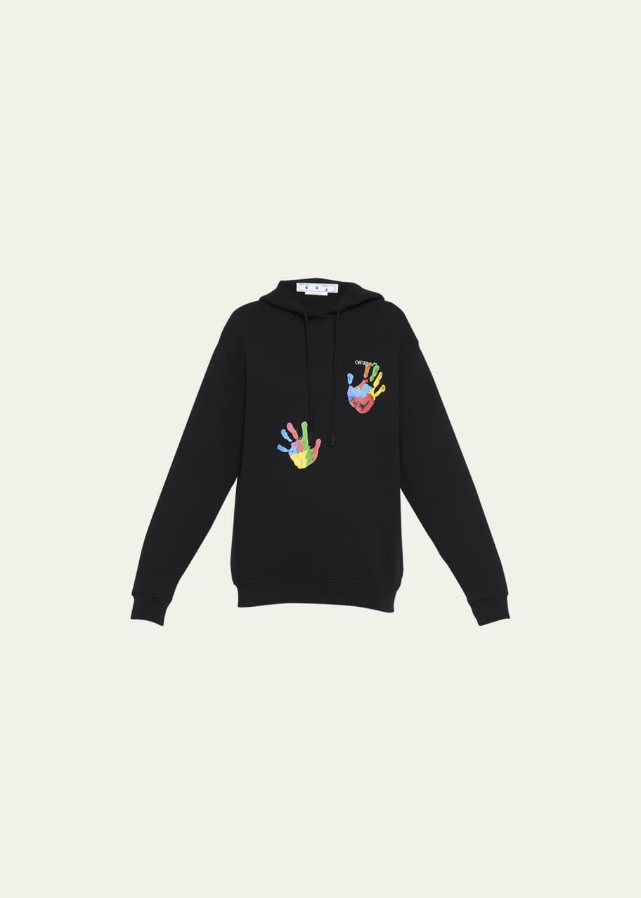 Hand Print Drawstring Hoodie
