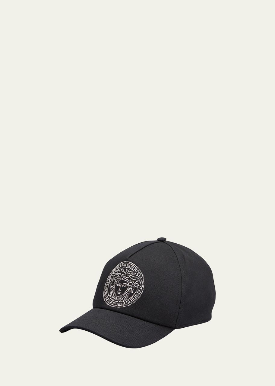 STUDDED MEDUSA BASEBALL CAP Versace Medusa Studded Baseball Cap / Hat Black & Gold Size  main image 2