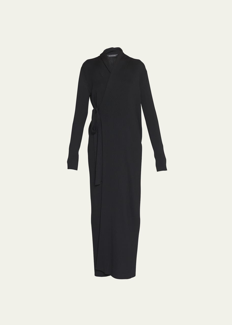 Balenciaga Silk Self-Tie Wrap Dress - Bergdorf Goodman