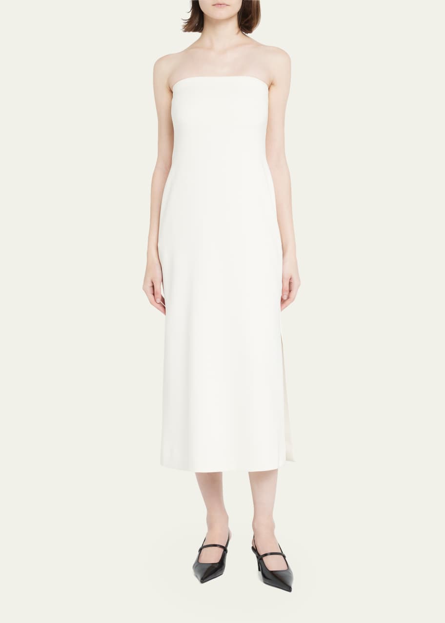 Theory Strapless Admiral Crepe Midi Dress - Bergdorf Goodman