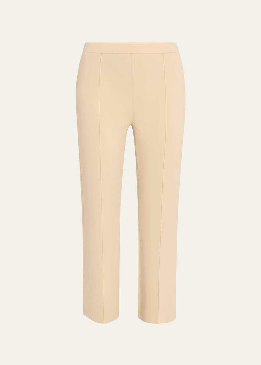 Image 1 of 1: Compact Crepe Cropped Flare Pants