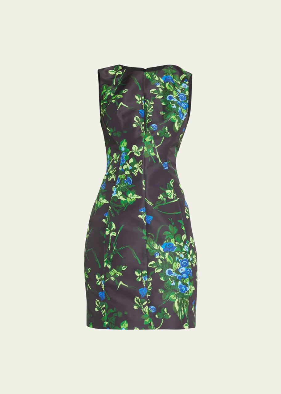 Carolina Herrera Floral Print Mini Shift Dress - Bergdorf Goodman