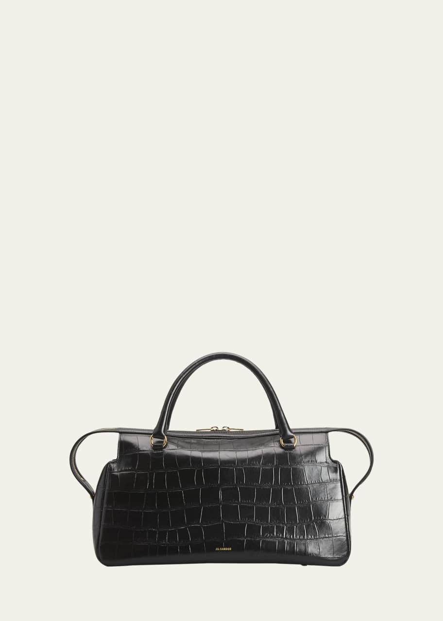Jil Sander Elephant Medium Croc-Print Top-Handle Bag - Bergdorf