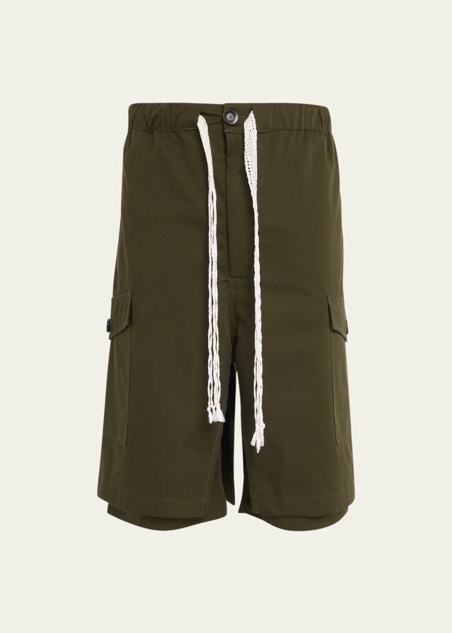 【関税込み】WALES BONNER 'Roam Cargo' bermuda shorts Wales Bonner Men's Knit-Drawstring Long Shorts - Bergdorf