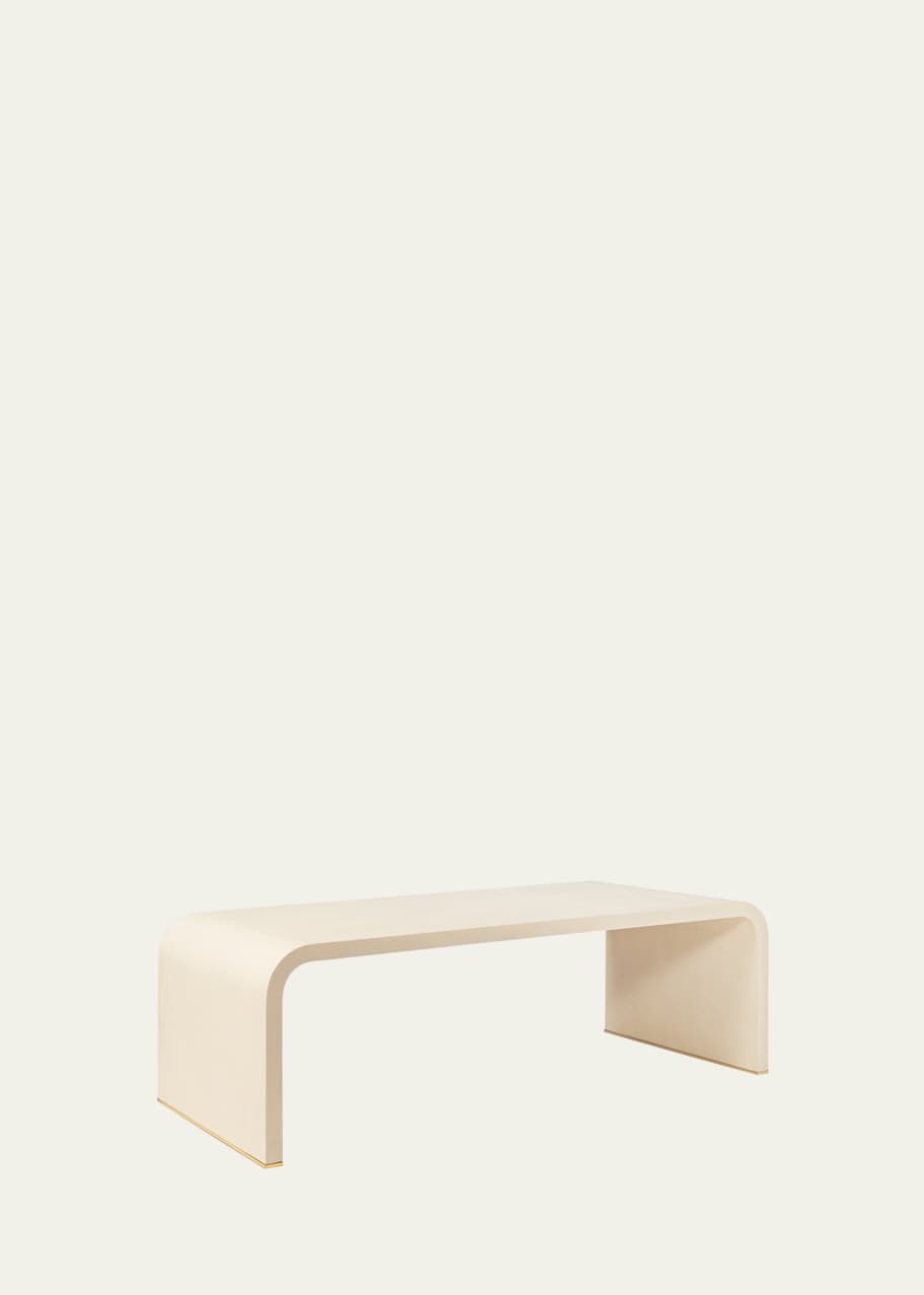 Image 1 of 1: Faux Shagreen Coffee Table