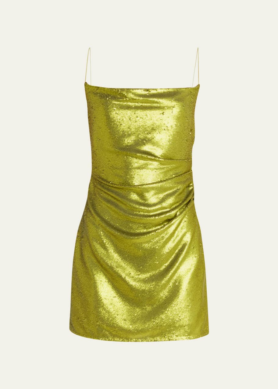 slim fit dress slacks Urban Outfitters Women's Metallic A-Line Mini Dress | S UK8 main image 1