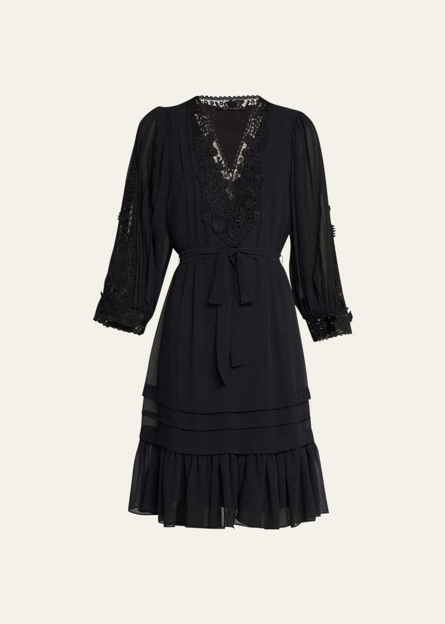 knee length dresses for ladies Linda Midi Dress - Blue Stripe