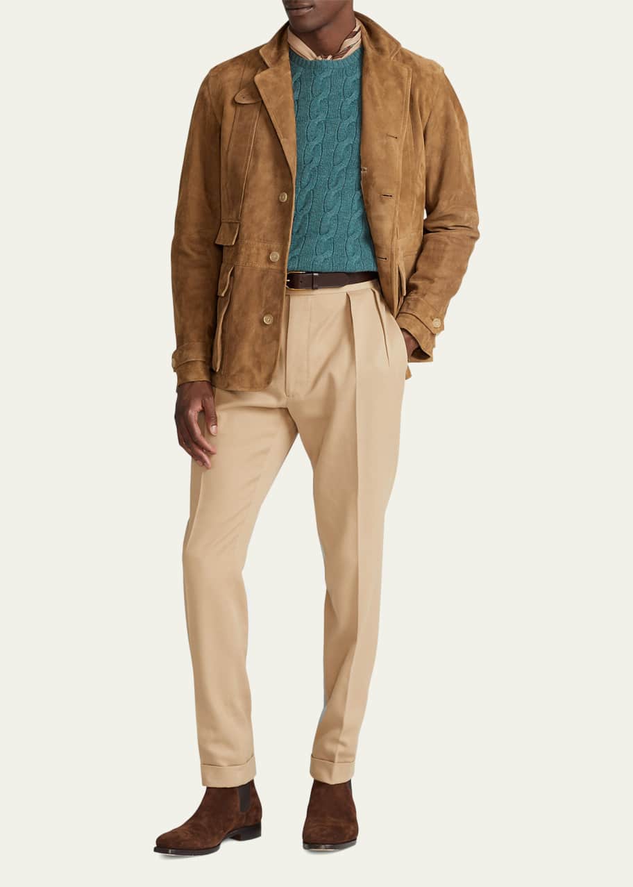 Ralph lauren purple label suede new arrivals jacket
