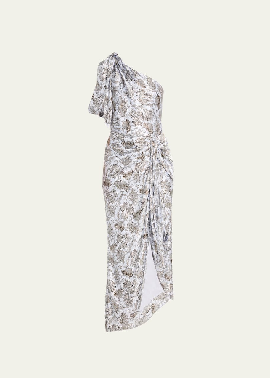 cinq a sept one shoulder dress One-Shoulder Midi Length Dress