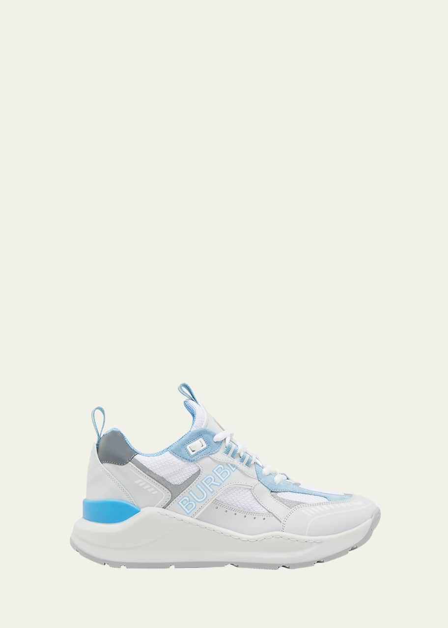Burberry logo on sale print leather sneakers