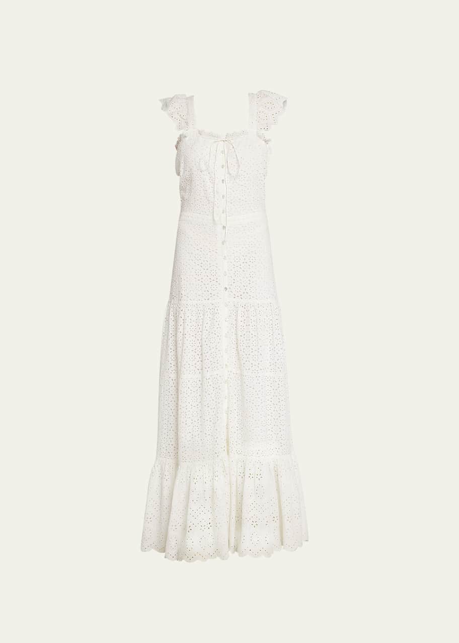 Veronica Beard Aislin Eyelet Maxi Dress - Bergdorf Goodman
