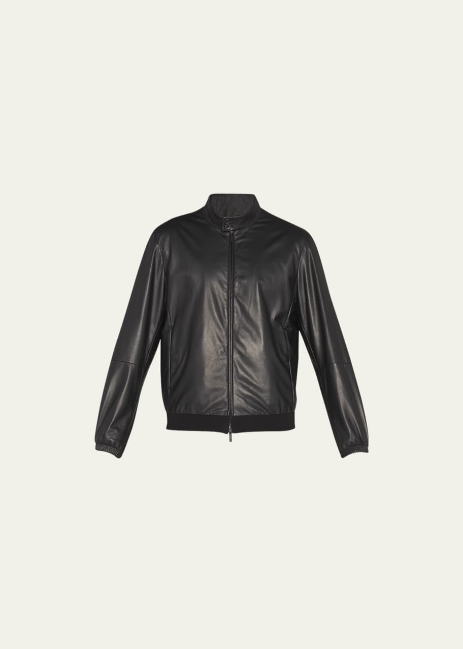 Giorgio Armani Men s Lambskin Leather Jacket Bergdorf Goodman