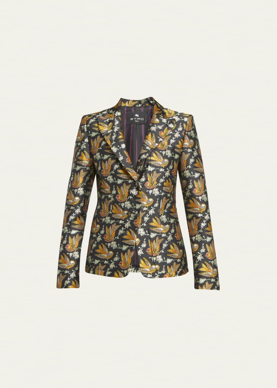 【関税&送料込】Etro White Jacquard Jacket With Crossover De Etro Etro White Jacquard Jacket With Crossover Detail | Grailed
