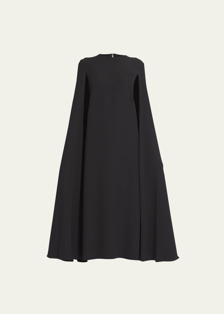 knee length dresses for ladies The Stella Cape Plus Size Midi Dress main image 1