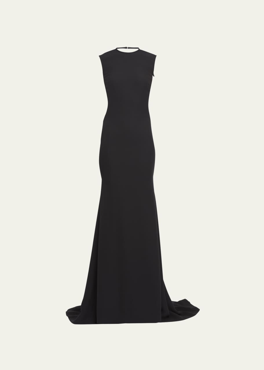 navy blue dress for baby girl Valentino Garavani Backless Cady Couture Gown