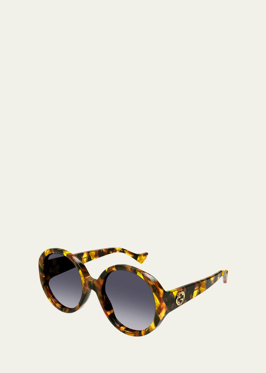 Havana Round Acetate Sunglasses