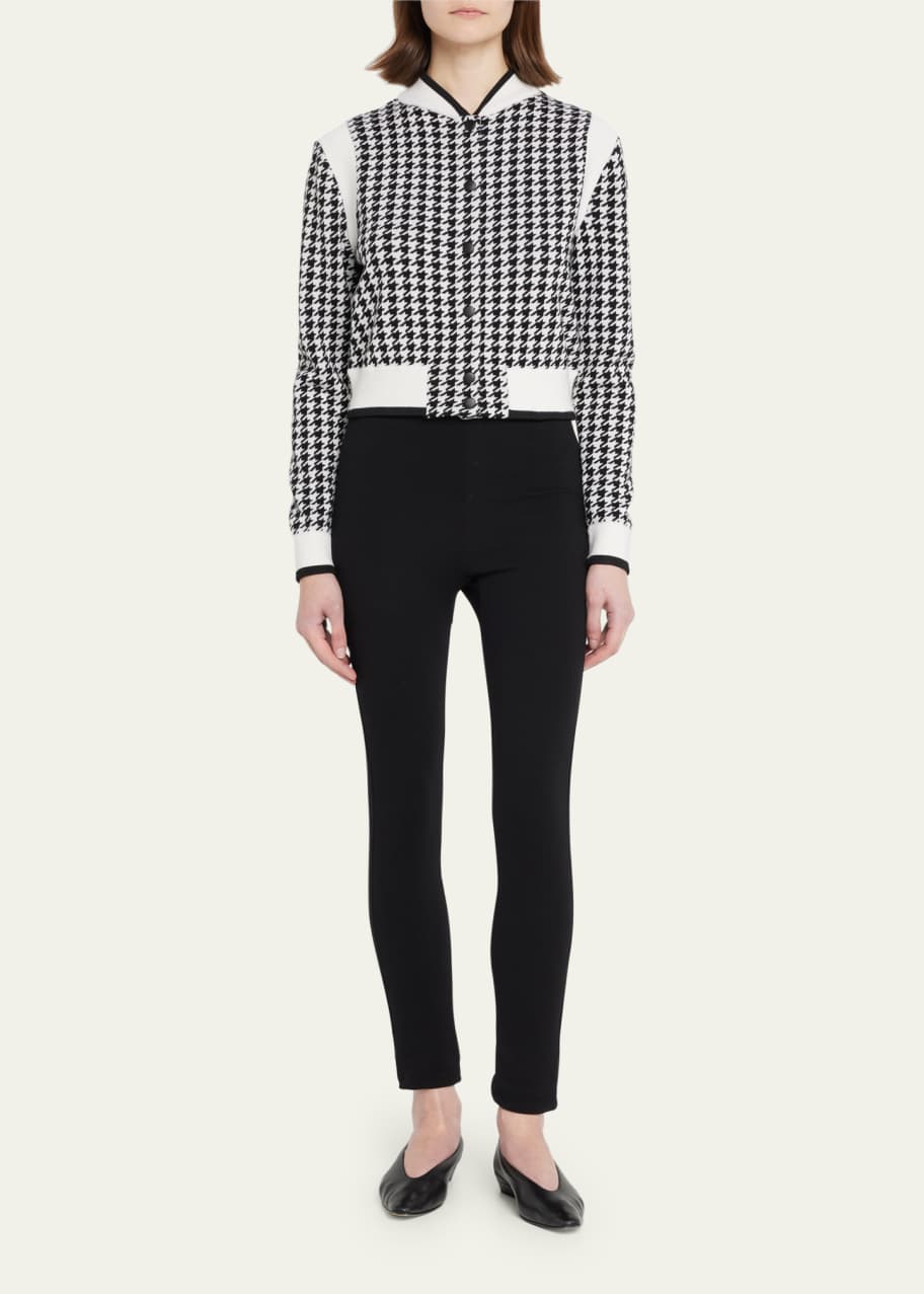 Alice Olivia Debi Houndstooth Jacquard Bomber Jacket Bergdorf