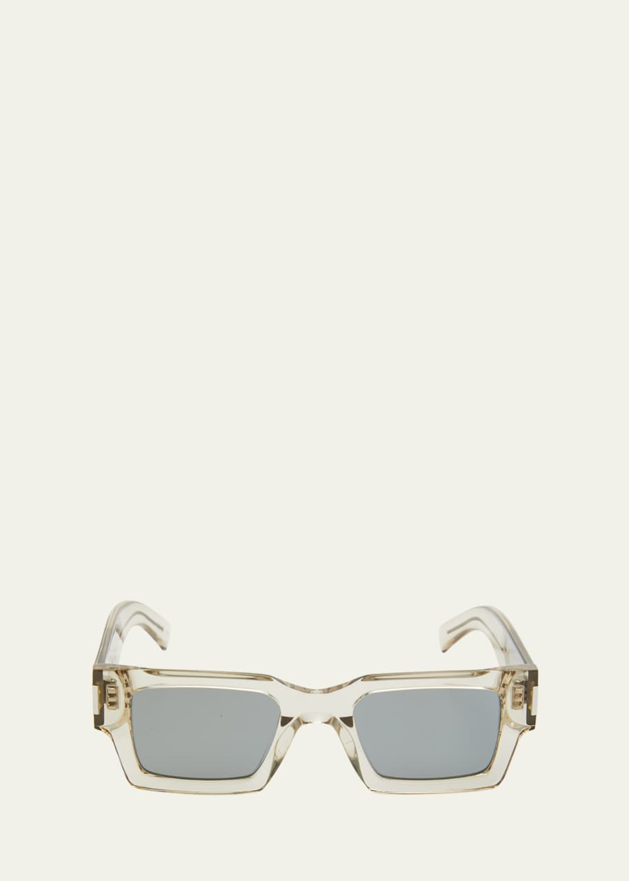Image 1 of 1: Semi-Transparent Square Acetate Sunglasses
