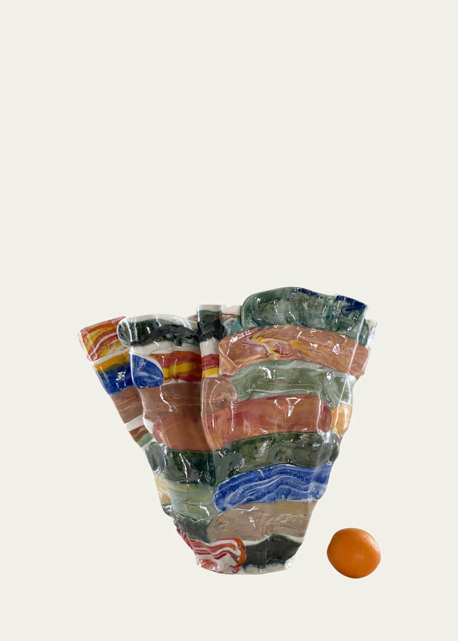 Image 1 of 1: Colorful Confinement Glazed Large Vase